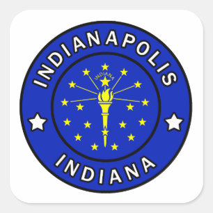 Indianapolis Indiana Square Sticker