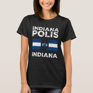 Indianapolis Indiana Striped Vintage Football Fan T-Shirt