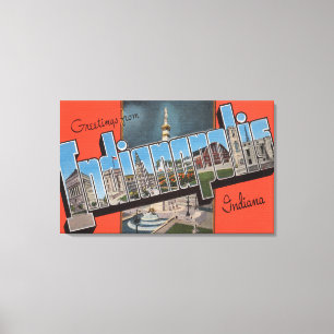 Indianapolis, Indiana (Town Plaza) Canvas Print