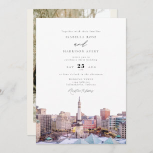 INDIANAPOLIS Indiana Travel Destination Skyline Invitation