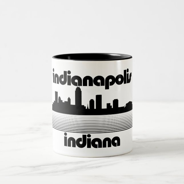 Indianapolis Indiana Two-Tone Coffee Mug (Center)