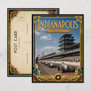 Indianapolis Indiana Vintage Art Deco Golden Age Postcard
