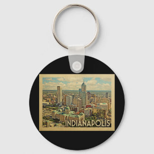 Indianapolis Indiana Vintage Travel Key Ring