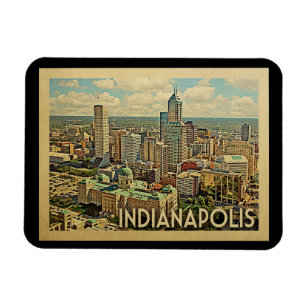 Indianapolis Indiana Vintage Travel Magnet
