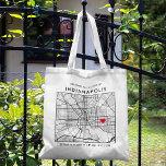 Indianapolis Love Locator City Map Wedding Welcome Tote Bag<br><div class="desc">A fun tote bag for a wedding or any other occasion taking place in the beautiful city of Baltimore, Maryland. This tote features an overhead map of the city centre inside a black-bordered box framer. On the top sits a short welcome greeting and the name of the city. On the...</div>
