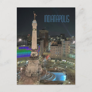 Indianapolis Monument Circle Postcard