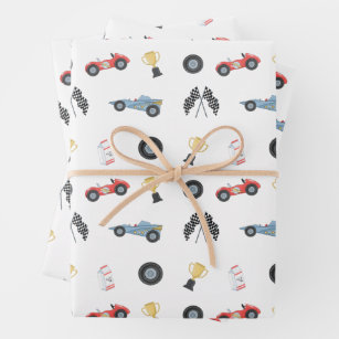 Indianapolis Race Car Racetrack Two Fast First Lap Wrapping Paper Sheet