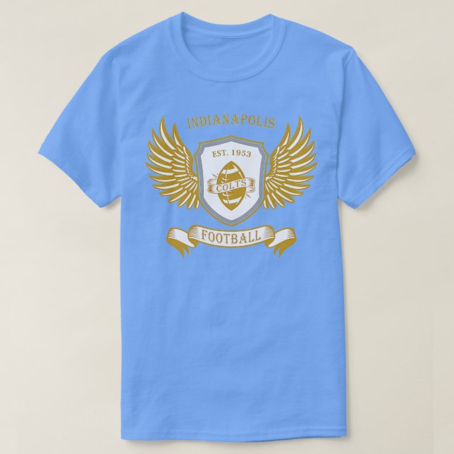 Indianapolis Shield and Wing Style T-Shirt (Design Front)