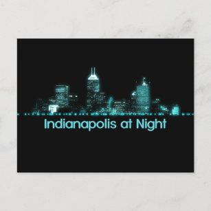 Indianapolis Skyline Postcard