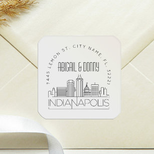 Indianapolis Wedding   Pre-Addressed Envelope Seal