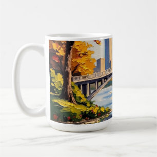 Indianapolis White Bridge Over the White River  Coffee Mug