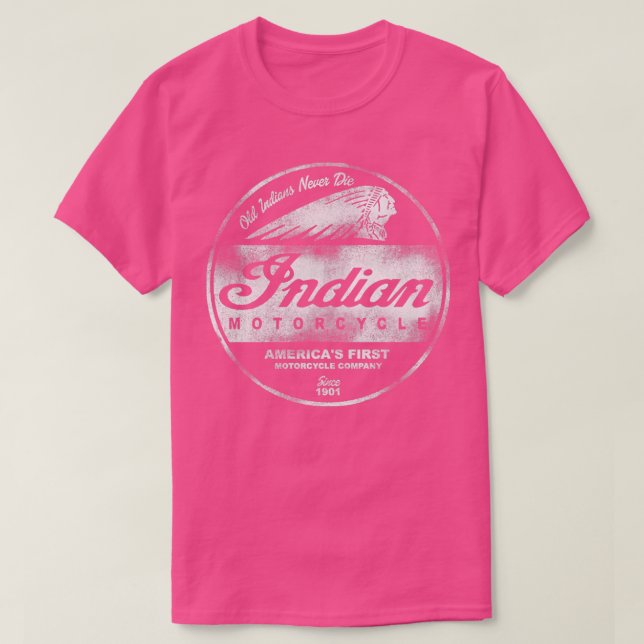 Indiann Motorcycle Vintage Sign TShirt (Design Front)