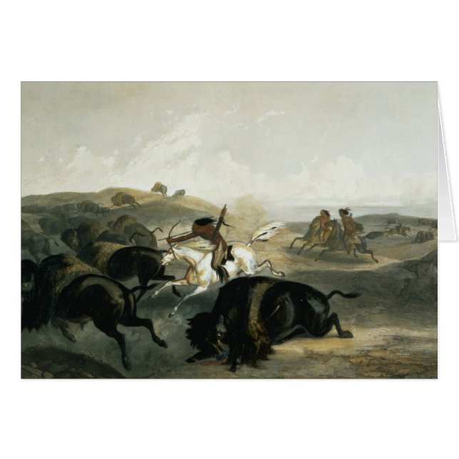 Indians Hunting the Bison, plate 31 from Volume 2 (Front Horizontal)