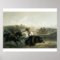 Indians Hunting the Bison, plate 31 from Volume 2