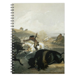Indians Hunting the Bison, plate 31 from Volume 2 Spiral Notebook