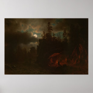 Indians in Council, California by Albert Bierstadt Poster