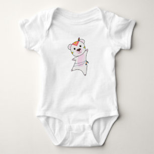Indians Polar Bear Baer Fashion Bear Feather Baby Bodysuit