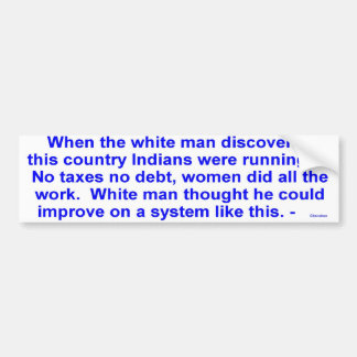 indians running bumper sticker