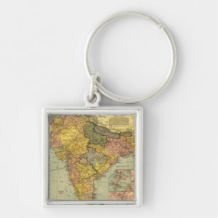 IndiaPanoramic MapIndia Key Ring