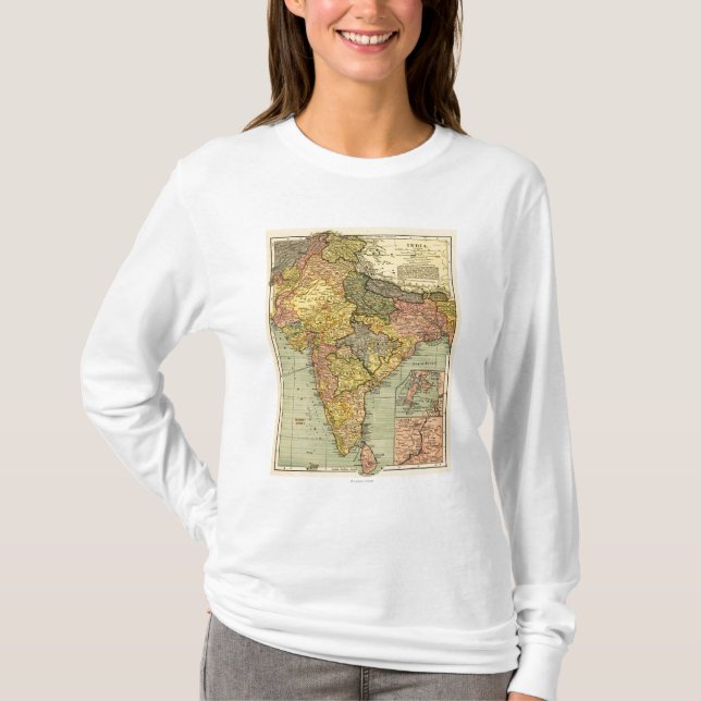 IndiaPanoramic MapIndia T-Shirt (Front)