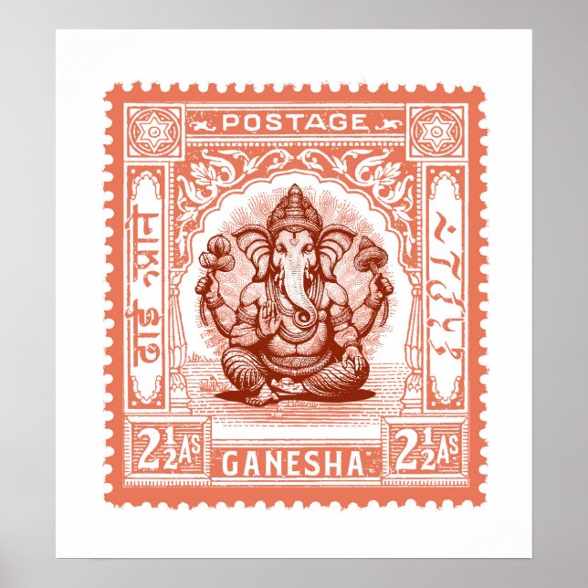 India's Stamp Design, Ganesha Poster (Front)