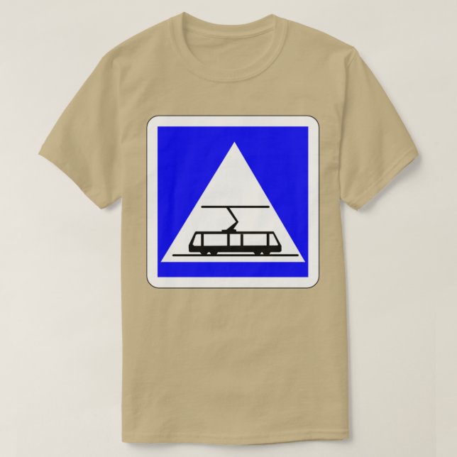 Indicates a tram crossing T-Shirt (Design Front)