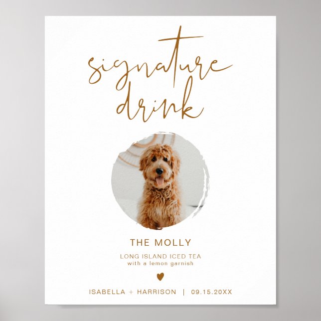 INDIE Bohemian 1 Photo Pet Signature Drink Poster (Front)