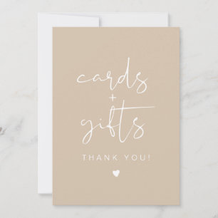 INDIE Bohemian Beige Cream Cards & Gifts Sign