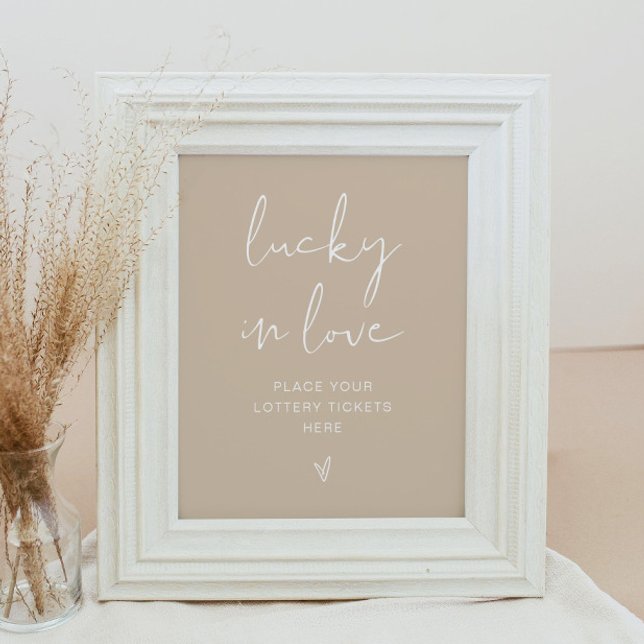 INDIE Bohemian Earth Toned Lucky in Love Sign (Creator Uploaded)