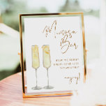 INDIE Bohemian Terracotta Bridal Mimosa Bar Sign<br><div class="desc">This mimosa bar sign features two styled mimosas, an edgy handwritten font, bohemian terracotta burnt orange and white colour combination and a modern minimalist design. Easily change the font and background colour to match your event. This is perfect for a wedding, couple's shower, bridal shower, engagement party or any other...</div>