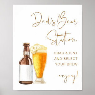 INDIE Boho Baby Shower Dad's Beer Station Sign