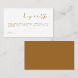 INDIE Boho Burnt Orange Diaper Raffle Card
