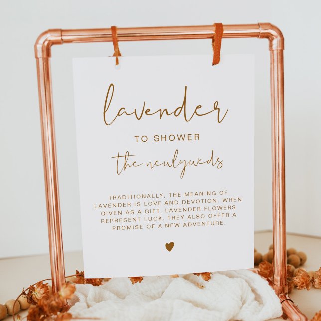 INDIE Boho Burnt Orange Lavender Toss Wedding Sign (Creator Uploaded)