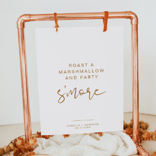 INDIE Boho Burnt Orange S'mores Bar Sign