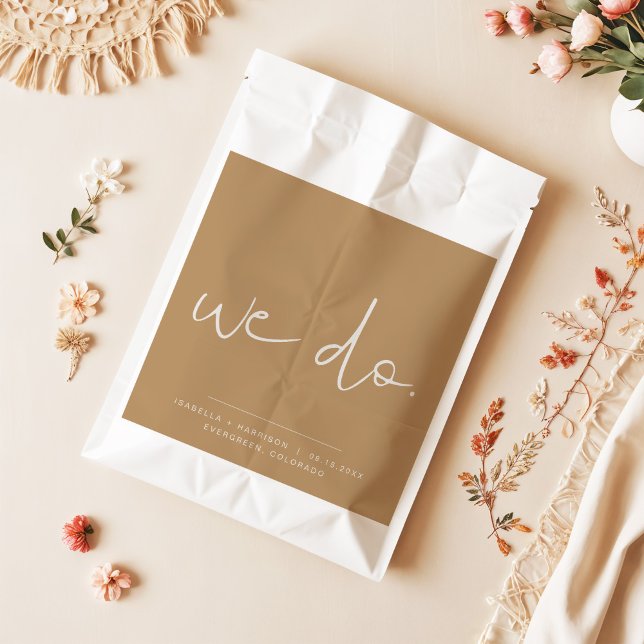 INDIE Boho Earth Toned Wedding We Do Favour Bag (Creator Uploaded)