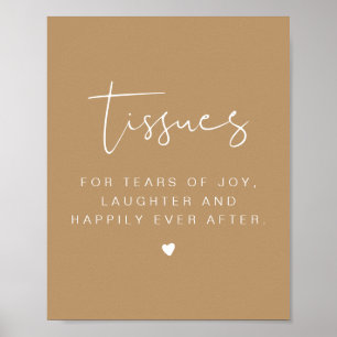 INDIE Boho Minimalist Tissues Wedding Sign