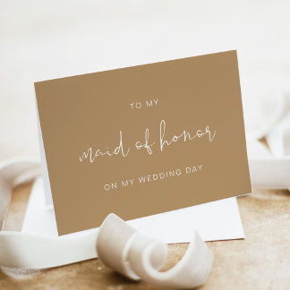 INDIE Boho To My Maid of Honour Wedding Day Card