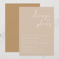 INDIE Boho Wedding Change of Plans Invitation