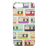 Indie Mixtapes Retro 80s Cassette Tape Pattern