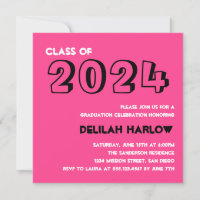Indie Punk Retro Pink Photo Y2K Graduation Party