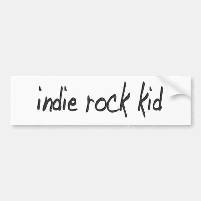 Indie Rock Kid Bumper Sticker (Front)