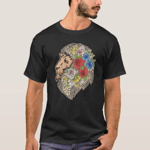 Indie Style Lion Flowers Cute Hipster Outfit Men W T-Shirt