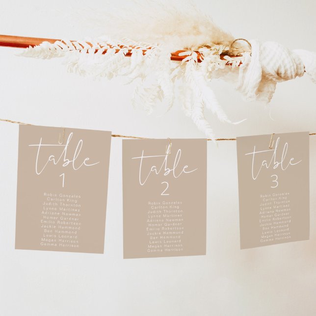 INDIE Vertical Modern Boho Table Seating Card (Creator Uploaded)