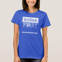 Indies First - blue t-shirt, womens