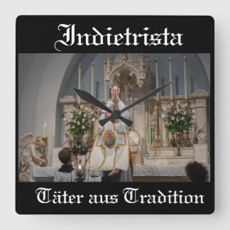 Indietrista - traditional perpetrators square wall clock