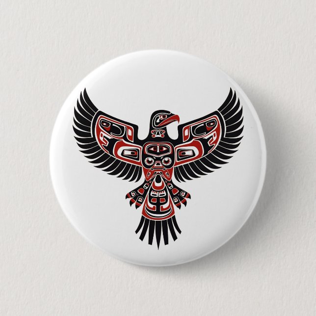 Indigenous Haida People Of The Pacific Northwest  6 Cm Round Badge (Front)