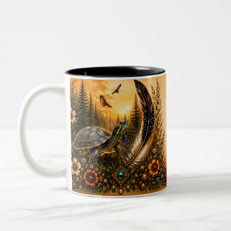 Indigenous Heritage Turtle Two-Tone Coffee Mug