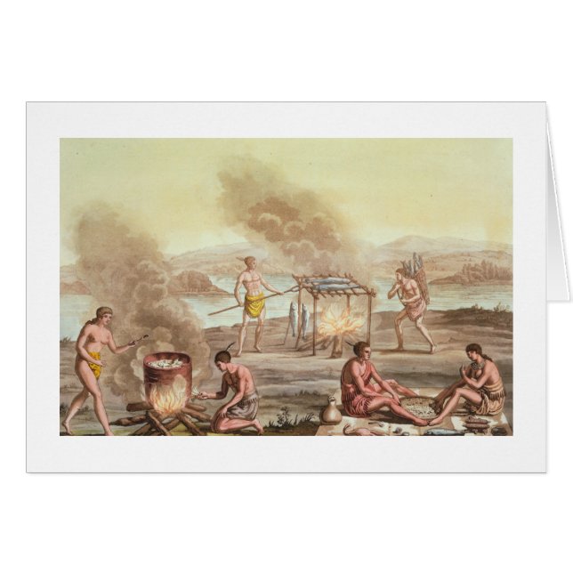 Indigenous natives from Florida preparing and cook (Front Horizontal)