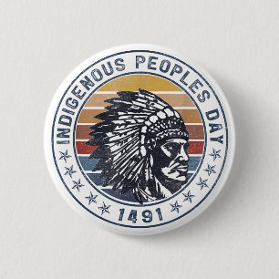 Indigenous Peoples Day Native American Heritage 6 Cm Round Badge