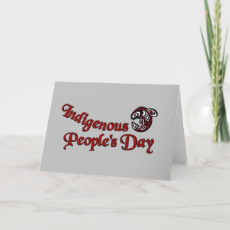 Indigenous People's Day Red Orca Typography Card